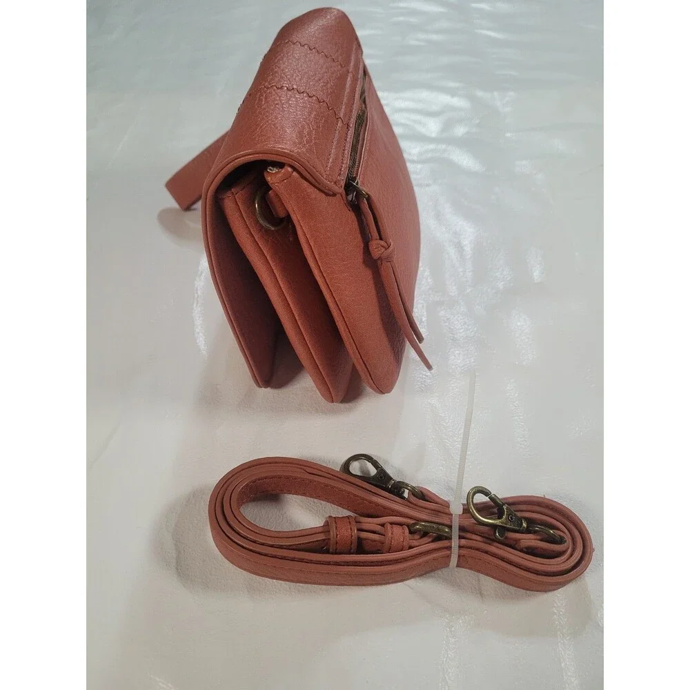Market and Spruce orange leather small purse / handbag